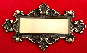 Namensschild Türschild 175 x 105mm aus Massiv Messing mit Tiefgravur #5003S - Bild 1 von 2