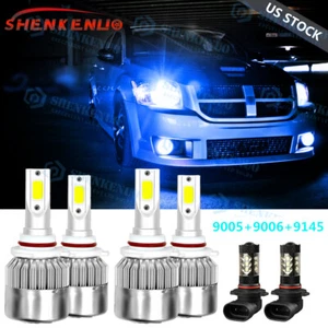 6x For Dodge Magnum 2005-08 9005 9006 Headlight & Foglight 9145 LED 8000K Bulbs - Picture 1 of 15