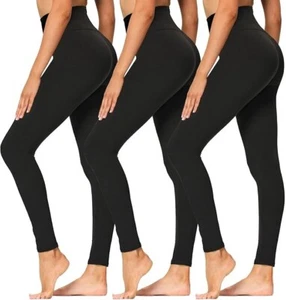 2XL 3 PACK High Waisted Leggings for Women - Soft Athletic Tummy Control Pants f - Picture 1 of 1