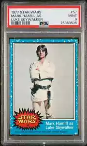 1977 Topps Star Wars #57 MINT PSA 9 Mark Hamill (RC) Luke Skywalker PSA POP 106 - Picture 1 of 2