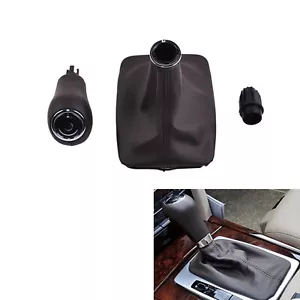 Mocha Leather Gear Shift Knob W/ Boot For Mercedes Benz C204 W204 2007-2013 2008 - Picture 1 of 6