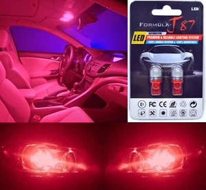Luz LED 5050 Roja 912 Dos Bombillas Interior Mapa Repuesto Actualización Stock Mostrar JDM - Imagen 1 de 9