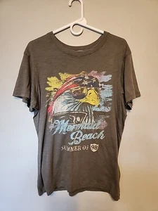 SPELL & THE GYPSY COLLECTIVE Mermaid Beach Eagle Biker Graphic Cotton Tee Gray M - Picture 1 of 11