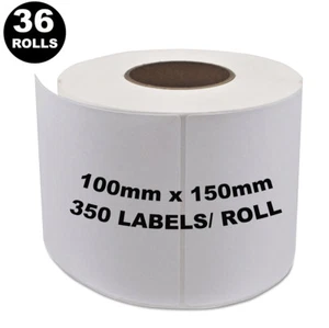 36x Thermal Direct Labels Roll 100 X 150mm Fastway EParcel Startrack Zebra SATO - Picture 1 of 3
