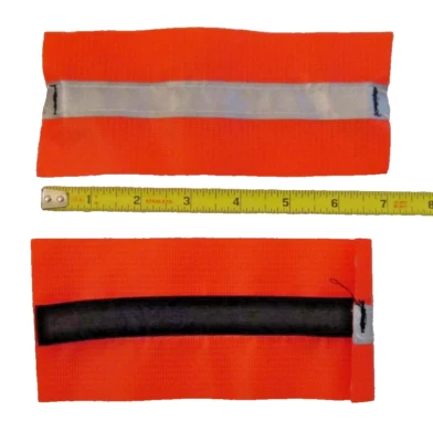 2 3M Safety Armband 3"x 7" Fluorescent Orange Reflective Silver Run Walk Visible - Image 1 of 3
