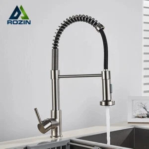Modern Monobloc Pull Out Kitchen Mixer Tap Dual Spout Spray Single Lever 360° - Picture 1 of 10