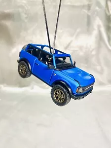 NEW Large 5” Ford BRONCO Car Christmas Ornament W/ opening doors Raptor Mustang - Picture 1 of 7
