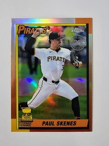 2025 Topps Chrome Paul Skenes 35th Anniversary Refractor Pirates Rookie Cup - Picture 1 of 2