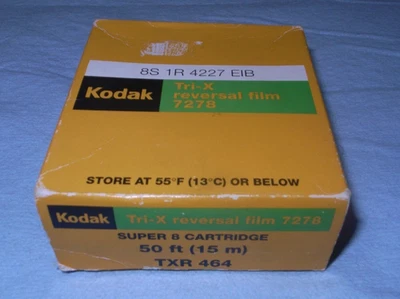 Película Super 8: reversión Kodak Tri-x - película de cartucho blanco y negro 50 pies - de colección Foto 1 de 4