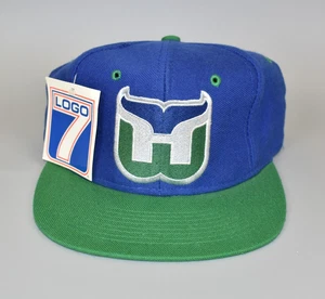 Hartford Whalers Vintage Logo 7 Wool Snapback Cap Hat - *Imperfect See 2nd Photo - Picture 1 of 6