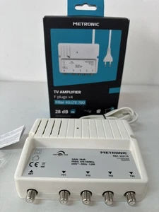 Amplificador de distribución blindado ajuste de ganancia 4 salidas conector F A/V Oth - Imagen 1 de 2