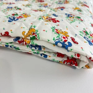 Osterhase Stoff 2 Meter vorgesteppt einseitig rot gelb blau Frühlingseier - Bild 1 von 8