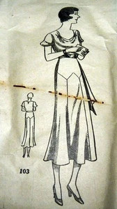 *LOVELY VTG 1930s DRESS MAIL ORDER Sewing Pattern 20/38 - Picture 1 of 1