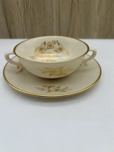 SELTENES 8ER SET LENOX Pfeilspitze flach CREME SUPPENSCHÜSSELN MIT UNTERTASSE UNTERTELLER - Bild 1 von 7