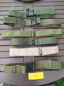 Lot of 6 x British army / military surplus belts Lot B - Picture 1 of 2