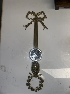Arco de pared con forma de sátiro de latón pesado dorado estilo neoclásico vintage raro - Imagen 1 de 13