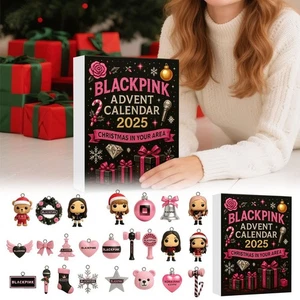 B-Pink Advent Calendar 2025,24Days Christmas Countdown Calendar with 2D Acrylic  - Picture 1 of 8