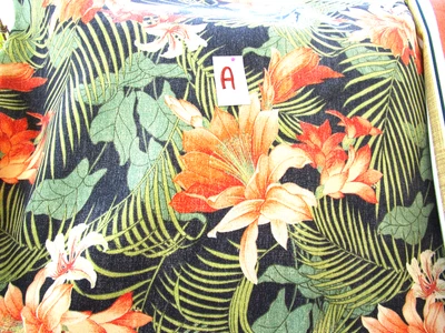 Tommy Bahama tropical floral Outdoor zipper pillow cover Tiger Lily 18 x 18 - Image 1 of 3