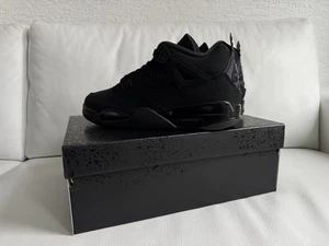 Nike Air Jordan 4 Retro Black Cat Sneaker Schwarz Gr. EU 43 US 9.5 NEU - Bild 1 von 6