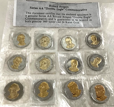 Vintage 1982-1985 Double Eagle Commemorative Presidential Coins Lot Of 12 - Image 1 of 4