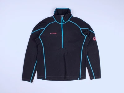 Men's MAMMUT Tecnopile Black Lightweight Half Zip Logo Fleece Jacket Size M - Image 1 of 4