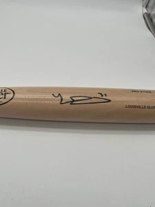 Riley Greene Autographed Ash Louisville Slugger Pro Stock 34" Wooden Baseball Ba - Picture 1 of 3