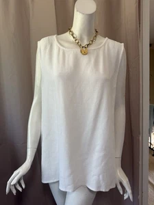 Camiseta sin mangas blanca para mujer Eileen Fisher talla 3X - Imagen 1 de 5