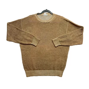 INIS MEAIN Sweater Mens M Tan Crew Neck Pullover Ireland - Picture 1 of 15