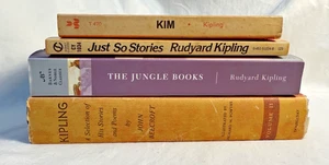 Rudyard Kipling Book Lot of 4 Kim, Just So Stories, Jungle Book, Kipling - Picture 1 of 19