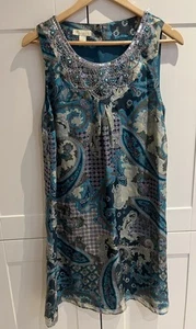 Ladies MONSOON Silk Lined Dress Sequin / Beaded Size 10 - Picture 1 of 6