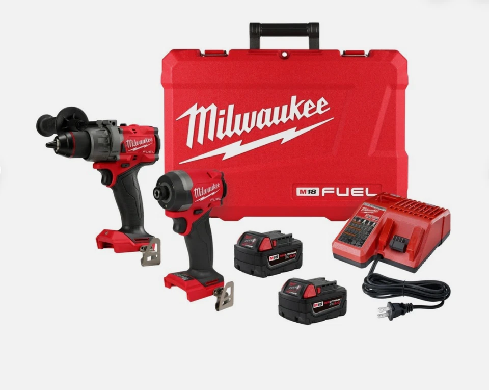 Milwaukee M18 FUEL 18V 2-Tool Combo Kit 3697-22 Hammer Drill / Impact Driver NEW - Image 1 of 4