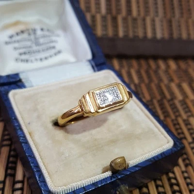 Anillo Monica Vinader Plata de Ley 925, Diamantes Naturales, Talla M EE. UU. 6,25, Oro  Foto 1 de 4