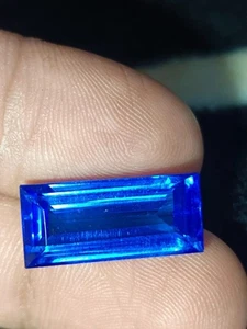 Tanzania Tanzanite Flawless Blue 10.05 Ct Loose Baguette Cut Gemstone Certified - Picture 1 of 4
