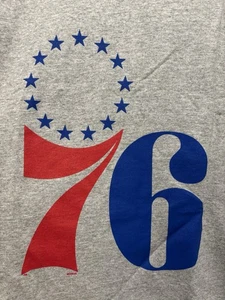 Vintage Shirt Philadelphia 76ers NBA Majestic Men’s Large Grey NWT New Old Stock - Picture 1 of 8