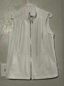 Chico's zenergy White vest /pants outfit size 2 - Picture 1 of 9