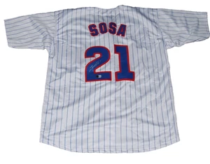 SAMMY SOSA signed (CHICAGO CUBS) Custom XL Baseball Trikot BECKETT 3W373874 - Bild 1 von 3