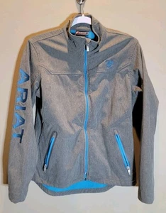 Giacca Ariat Soft Shell blu antracite ragazzo L 14 16 protezione acqua vento - Foto 1 di 8
