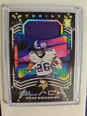 2021 PANINI BLACK KENE NWANGWU FUTURISTIC ROOKIE RC JERSEY /99 VIKINGS - Image 1 of 2