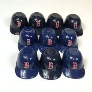 Menge 10 Boston Red Sox Baseball blau Mini Eiscreme Helm Schüsseln - Bild 1 von 5