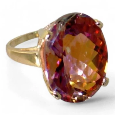 Twilight Fire Topaz, 10KY or 14KY Solid Gold Ladies Ring, R217 - Image 1 of 4