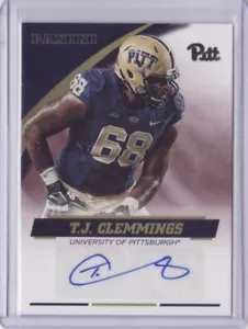 2016 Panini Collegiate Pittsburgh Autograph T.J. Clemmings TJ Pitt Auto Flat S/H - Picture 1 of 1