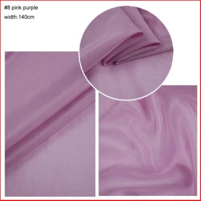 1 Yard X 1.4 meter Plain Silk Cotton Fabric White Silk Material For Dress Lining - Image 1 of 4