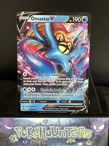Pokemon Card Omastar V 035/195 Half Art Silver Tempest Near Mint - Picture 1 of 2