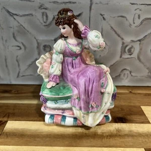 Vintage Lefton Yamada Music Box Signed Princess And The Pea Rare 1994 - Picture 1 of 7