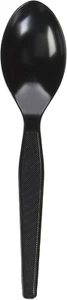 Heavy Duty Plastic Spoon, Black, 1000 Count - Picture 1 of 1