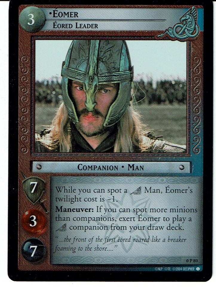 LORD OF THE RINGS TCG / CCG PROMO 0P80 EOMER, EORED LEADER (foil) - Image 1 of 1