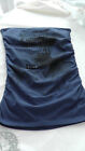 GUESS Damen Shirt Top S 34 36 Baumwolle Elasthan Baumwollmischung Blau  Motiv