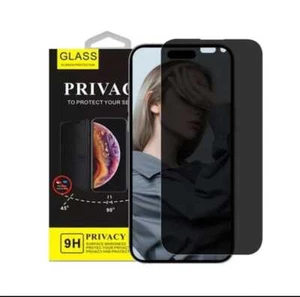 Panzerfolie Privacy Glass für iPhone 14 13 12 11 15 X S Pro Max Blickschutz - Bild 1 von 3