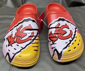 Kansas City Chiefs Big Logo Clogs Size Large FOCO NFL Men's - Picture 1 of 15