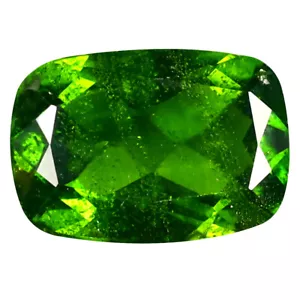 Taglio cuscino 4,96 ct (13 x 9 mm) non riscaldato/non trattato verde cromato diopside - Foto 1 di 1